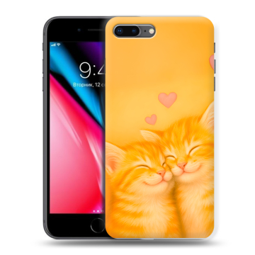Силиконовый чехол на Iphone 8 Plus с принтом Милые котята Силиконовый чехол на Iphone 8 Plus с принтом Милые котята