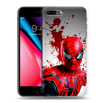 Силиконовый чехол на Iphone 8 Plus с принтом Spiderman Человек паук Силиконовый чехол на Iphone 8 Plus с принтом Spiderman Человек паук