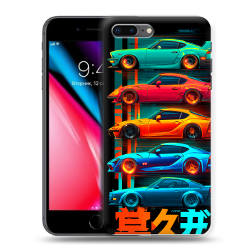 Силиконовый чехол на Iphone 8 Plus с принтом машины тачки Силиконовый чехол на Iphone 8 Plus с принтом машины тачки