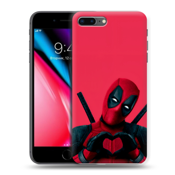Силиконовый чехол на Iphone 8 Plus с принтом Дедпул Deadpool Силиконовый чехол на Iphone 8 Plus с принтом Дедпул Deadpool