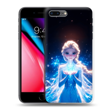 Силиконовый чехол на Iphone 8 Plus с принтом Холодное сердце Frozen Силиконовый чехол на Iphone 8 Plus с принтом Холодное сердце Frozen