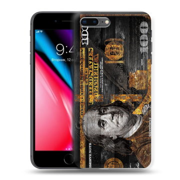 Силиконовый чехол на Iphone 8 Plus с принтом Доллар деньги Силиконовый чехол на Iphone 8 Plus с принтом Доллар деньги