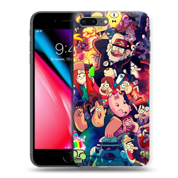 Силиконовый чехол на Iphone 8 Plus с принтом Gravity Falls Гравити Фолз Силиконовый чехол на Iphone 8 Plus с принтом Gravity Falls Гравити Фолз