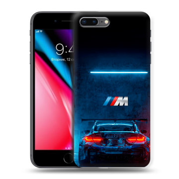 Силиконовый чехол на Iphone 8 Plus с принтом BMW БМВ Силиконовый чехол на Iphone 8 Plus с принтом BMW БМВ