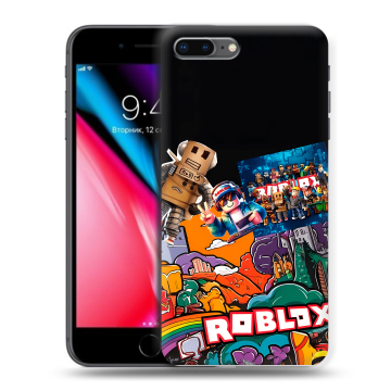 Силиконовый чехол на Iphone 8 Plus с принтом Roblox Роблокс Силиконовый чехол на Iphone 8 Plus с принтом Roblox Роблокс