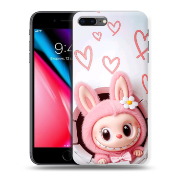 Силиконовый чехол на Iphone 8 Plus с принтом Labubu Лабубу Силиконовый чехол на Iphone 8 Plus с принтом Labubu Лабубу
