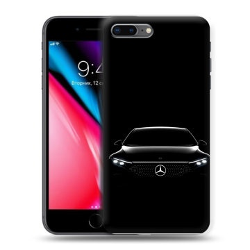 Силиконовый чехол на Iphone 8 Plus с принтом Mercedes Мерседес Силиконовый чехол на Iphone 8 Plus с принтом Mercedes Мерседес