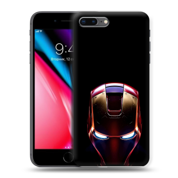 Силиконовый чехол на Iphone 8 Plus с принтом IronMan Железный человек Силиконовый чехол на Iphone 8 Plus с принтом IronMan Железный человек