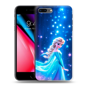 Силиконовый чехол на Iphone 8 Plus с принтом Холодное сердце Frozen Силиконовый чехол на Iphone 8 Plus с принтом Холодное сердце Frozen
