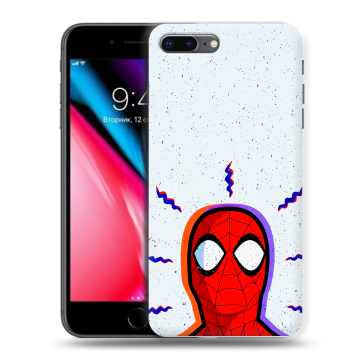 Силиконовый чехол на Iphone 8 Plus с принтом Spiderman Человек паук Силиконовый чехол на Iphone 8 Plus с принтом Spiderman Человек паук