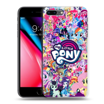 Силиконовый чехол на Iphone 8 Plus с принтом My little pony Дружба чудо Силиконовый чехол на Iphone 8 Plus с принтом My little pony Дружба чудо