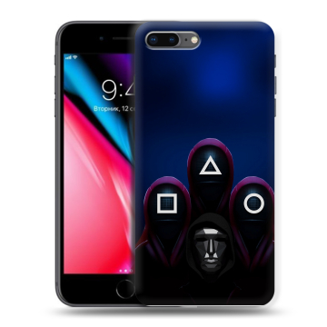 Силиконовый чехол на Iphone 8 Plus с принтом Игра Кальмара