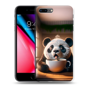 Силиконовый чехол на Iphone 8 Plus с принтом смешная панда Силиконовый чехол на Iphone 8 Plus с принтом смешная панда