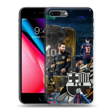Силиконовый чехол на Iphone 8 Plus с принтом Messi Barcelona Силиконовый чехол на Iphone 8 Plus с принтом Messi Barcelona