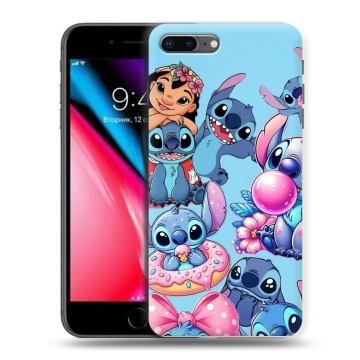 Силиконовый чехол на Iphone 8 Plus с принтом Лило и Стич Силиконовый чехол на Iphone 8 Plus с принтом Лило и Стич