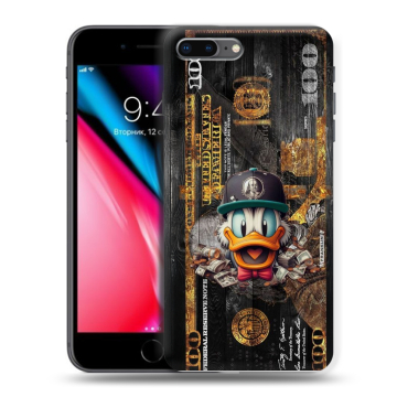 Силиконовый чехол на Iphone 8 Plus с принтом Дональд Дак Доллар Силиконовый чехол на Iphone 8 Plus с принтом Дональд Дак Доллар