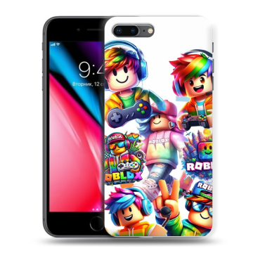 Силиконовый чехол на Iphone 8 Plus с принтом Roblox Роблокс Силиконовый чехол на Iphone 8 Plus с принтом Roblox Роблокс