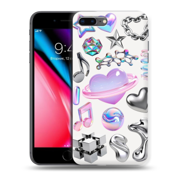 Силиконовый чехол на Iphone 8 Plus с принтом Y2K Силиконовый чехол на Iphone 8 Plus с принтом Y2K