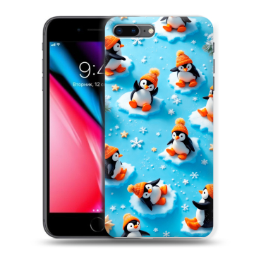 Силиконовый чехол на Iphone 8 Plus с принтом Новый год
