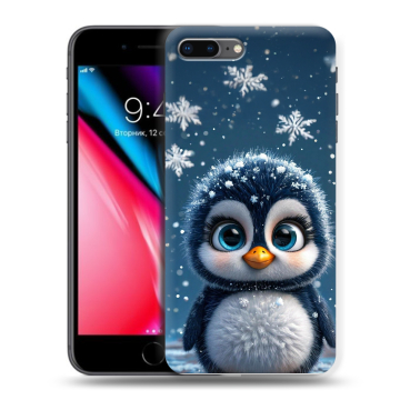 Силиконовый чехол на Iphone 8 Plus с принтом Новый год