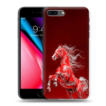 Силиконовый чехол на Iphone 8 Plus с принтом Новый год