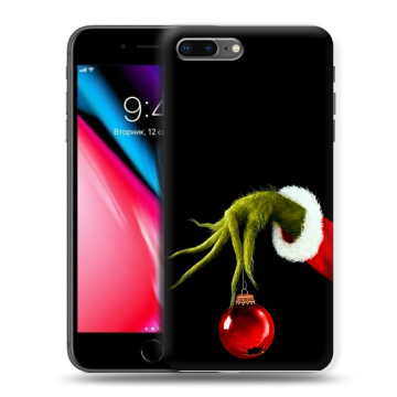 Силиконовый чехол на Iphone 8 Plus с принтом Новый год Гринч