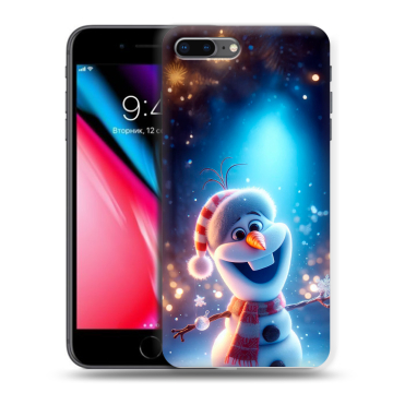 Силиконовый чехол на Iphone 8 Plus с принтом Новый год