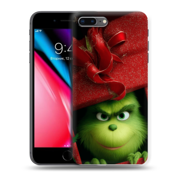 Силиконовый чехол на Iphone 8 Plus с принтом Новый год