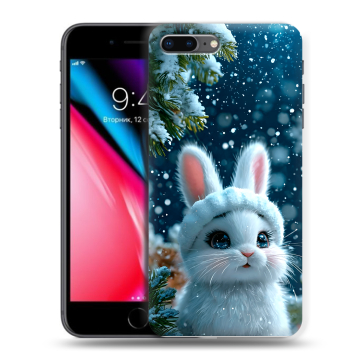 Силиконовый чехол на Iphone 8 Plus с принтом Новый год