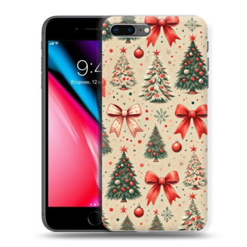 Силиконовый чехол на Iphone 8 Plus с принтом Новый год