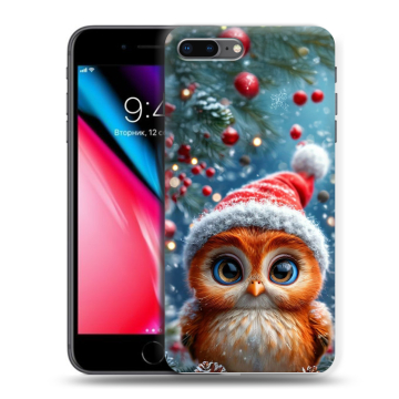 Силиконовый чехол на Iphone 8 Plus с принтом Новый год Силиконовый чехол на Iphone 8 Plus с принтом Новый год