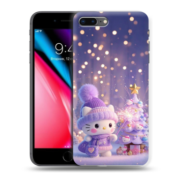 Силиконовый чехол на Iphone 8 Plus с принтом Новый год Силиконовый чехол на Iphone 8 Plus с принтом Новый год