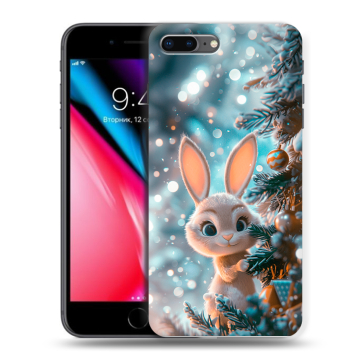Силиконовый чехол на Iphone 8 Plus с принтом Новый год Силиконовый чехол на Iphone 8 Plus с принтом Новый год