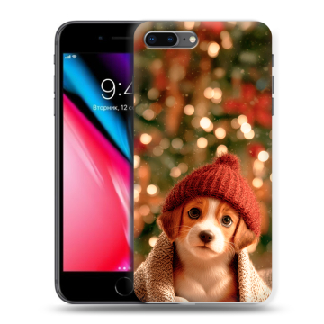Силиконовый чехол на Iphone 8 Plus с принтом Новый год Силиконовый чехол на Iphone 8 Plus с принтом Новый год