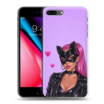 Силиконовый чехол на Iphone 8 Plus с принтом женский Силиконовый чехол на Iphone 8 Plus с принтом женский