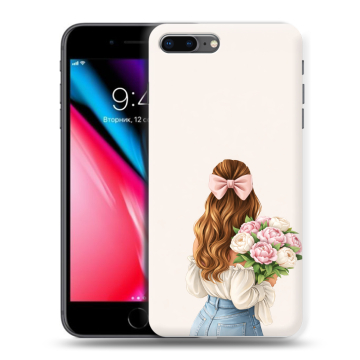 Силиконовый чехол на Iphone 8 Plus с принтом женский Силиконовый чехол на Iphone 8 Plus с принтом женский