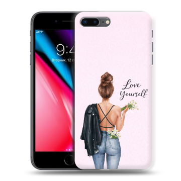 Силиконовый чехол на Iphone 8 Plus с принтом женский Силиконовый чехол на Iphone 8 Plus с принтом женский