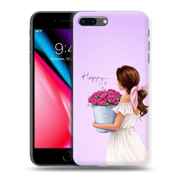 Силиконовый чехол на Iphone 8 Plus с принтом женский Силиконовый чехол на Iphone 8 Plus с принтом женский