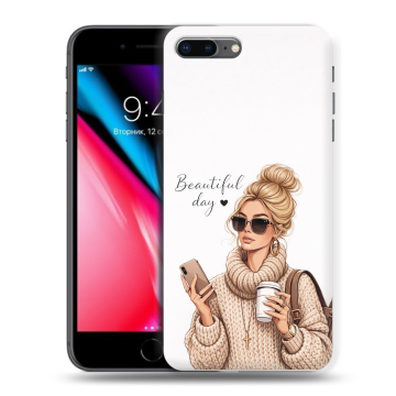 Силиконовый чехол на Iphone 8 Plus с принтом женский Силиконовый чехол на Iphone 8 Plus с принтом женский