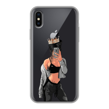 Силиконовый чехол на Iphone X с принтом Женские принты