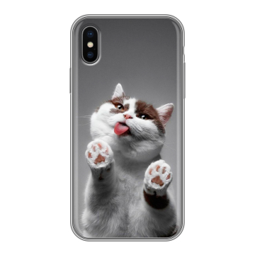 Силиконовый чехол на Iphone X с принтом Коты