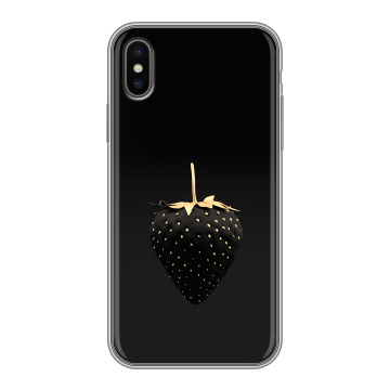 Силиконовый чехол на Iphone X с принтом Черная клубника