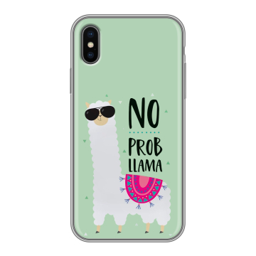 Силиконовый чехол на Iphone X с принтом Лама