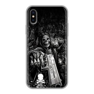 Силиконовый чехол на Iphone X с принтом Скелет
