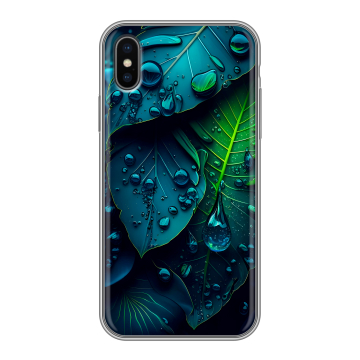 Силиконовый чехол на Iphone X с принтом Листья