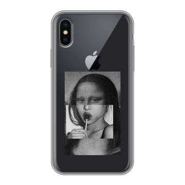 Силиконовый чехол на Iphone x10 с принтом Мона Лиза