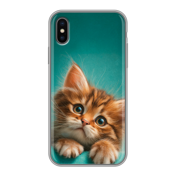 Силиконовый чехол на Iphone x10 с принтом котенок