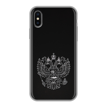 Силиконовый чехол на Iphone x10 с принтом Герб России Силиконовый чехол на Iphone x10 с принтом Герб России