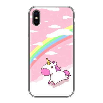 Силиконовый чехол на Iphone X с принтом Единорог Силиконовый чехол на Iphone X с принтом Единорог
