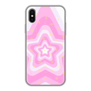 Силиконовый чехол на Iphone X с принтом Сердечки Силиконовый чехол на Iphone X с принтом Сердечки